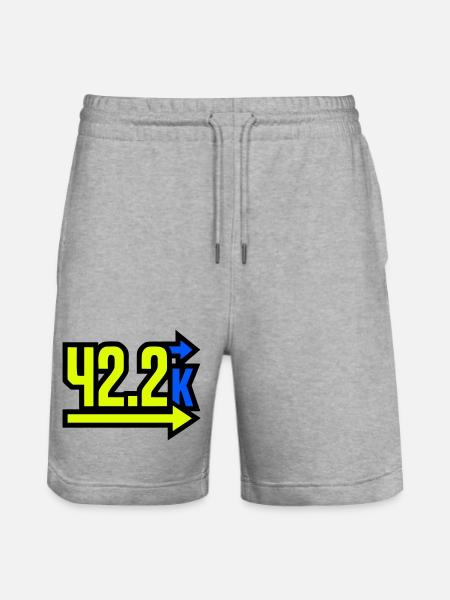  Stolzer 42.2k Marathon Finisher - Stanley/Stella Unisex Bio Joggingshorts Trainer  - Grau meliert