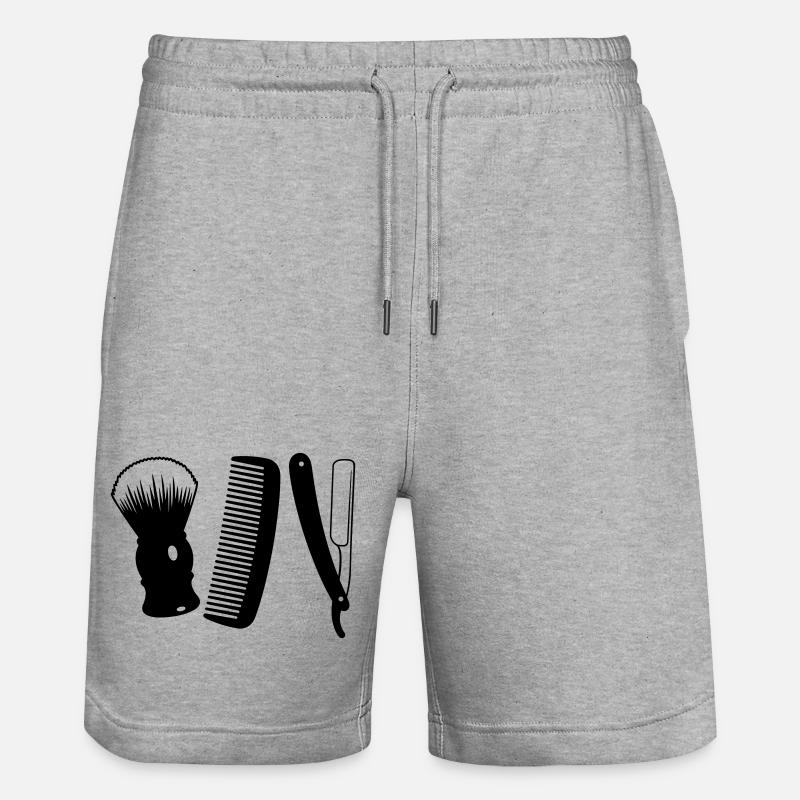 Salon de coiffure - Short de jogging bio TRAINER Stanley/Stella unisexe - gris chiné