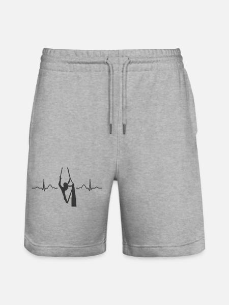 Vertikaltuch Heartbeat Luftakrobatik Aerial Silk - Stanley/Stella Unisex Bio Joggingshorts Trainer  - Grau meliert