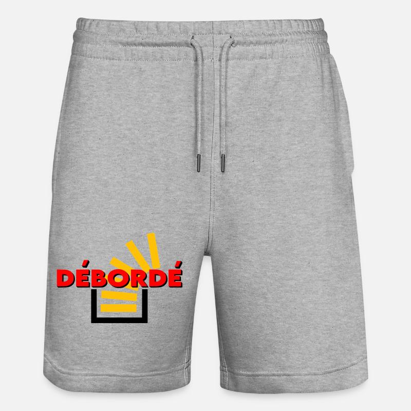 Débordé - Short de jogging bio TRAINER Stanley/Stella unisexe - gris chiné