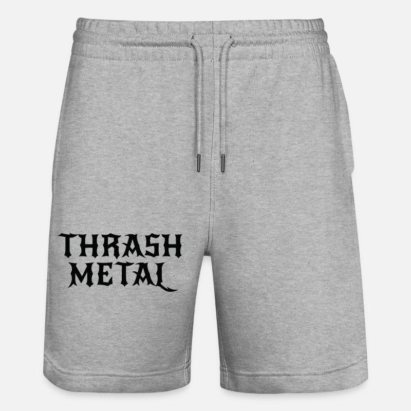 Thrash Metal Logo Tee - Short de jogging bio TRAINER Stanley/Stella unisexe - gris chiné