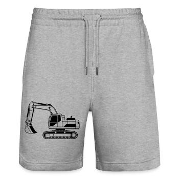 Bagger - Stanley/Stella Unisex Bio Joggingshorts Trainer  - Grau meliert - Vorne - Nik (191cm) & Marisol (170cm)