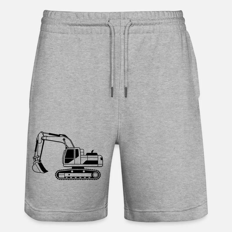 Excavatrice - Short de jogging bio TRAINER Stanley/Stella unisexe - gris chiné