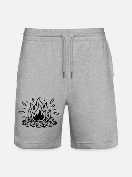 campfire - Stanley/Stella Trainer Unisex Organic Jogging Shorts - heather grey