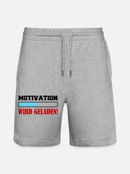motivation_wird_geladen- - Stanley/Stella Unisex Bio Joggingshorts Trainer  - Grau meliert