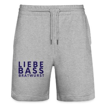 SCHRÜCKTIVAL - Stanley/Stella Unisex Bio Joggingshorts Trainer  - Grau meliert - Vorne - Nik (191cm) & Marisol (170cm)