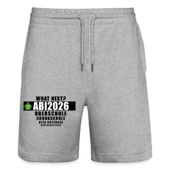 Abi 2026 - what next? - Stanley/Stella Unisex Bio Joggingshorts Trainer  - Grau meliert - Vorne - Nik (191cm) & Marisol (170cm)