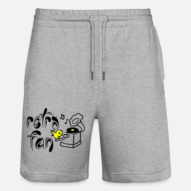 Retro Fan - Stanley/Stella Trainer Unisex Organic Jogging Shorts - heather grey