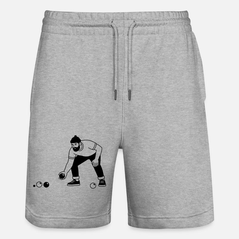 Bocce - Short de jogging bio TRAINER Stanley/Stella unisexe - gris chiné