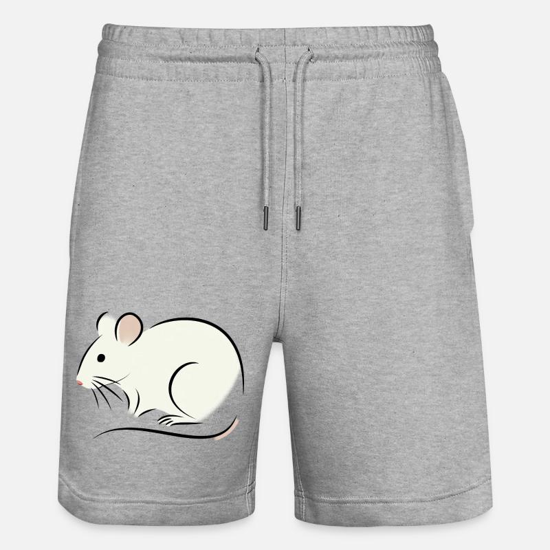 Weiße Ratte - Stanley/Stella Unisex Bio Joggingshorts Trainer  - Grau meliert