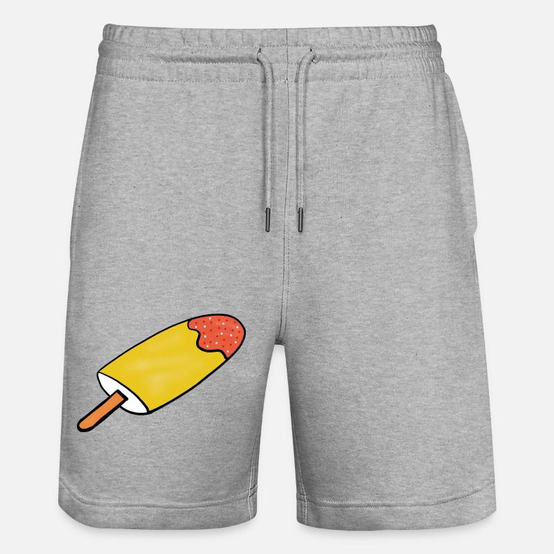 Eis Kinder Mädchen Jungen - Stanley/Stella Unisex Bio Joggingshorts Trainer - Grau meliert