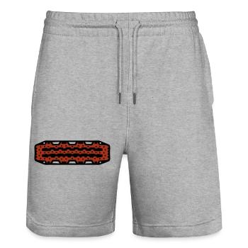 Offroad Sandblech 4x4 Matsch - Stanley/Stella Unisex Bio Joggingshorts Trainer  - Grau meliert - Vorne - Nik (191cm) & Marisol (170cm)
