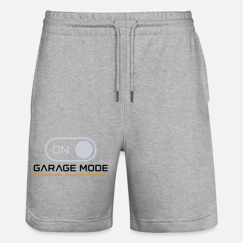 Mode garage activé – Motard mécanicien - Short de jogging bio TRAINER Stanley/Stella unisexe - gris chiné