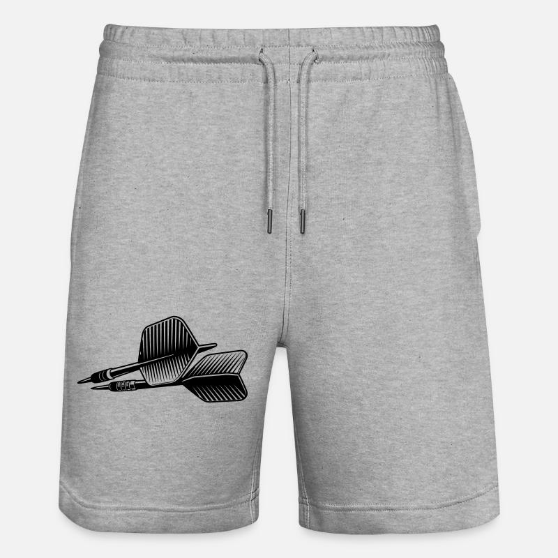 Darts - Stanley/Stella Unisex Bio Joggingshorts Trainer  - Grau meliert
