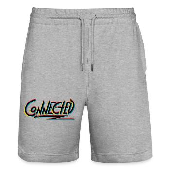 Connected_black_prism - Stanley/Stella Unisex Bio Joggingshorts Trainer  - Grau meliert - Vorne - Nik (191cm) & Marisol (170cm)