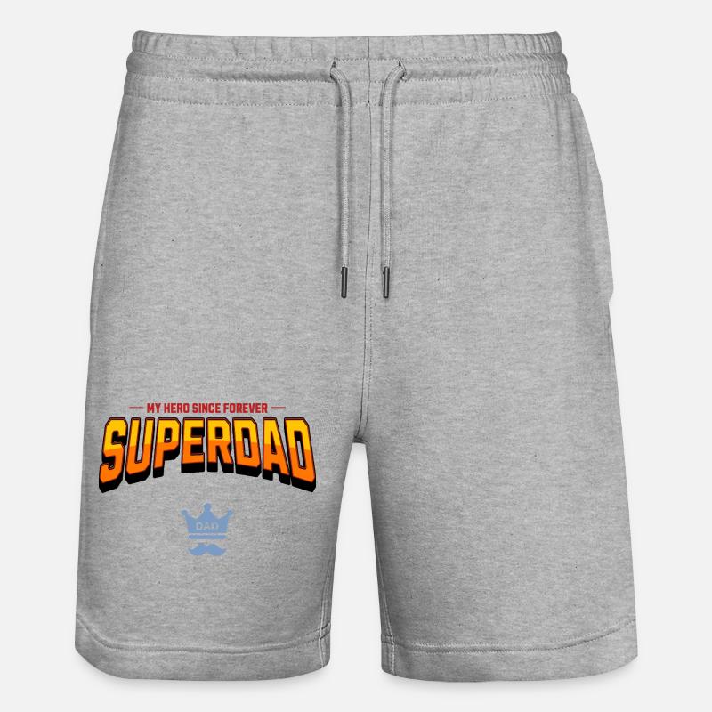 Superpapa - Short de jogging bio TRAINER Stanley/Stella unisexe - gris chiné