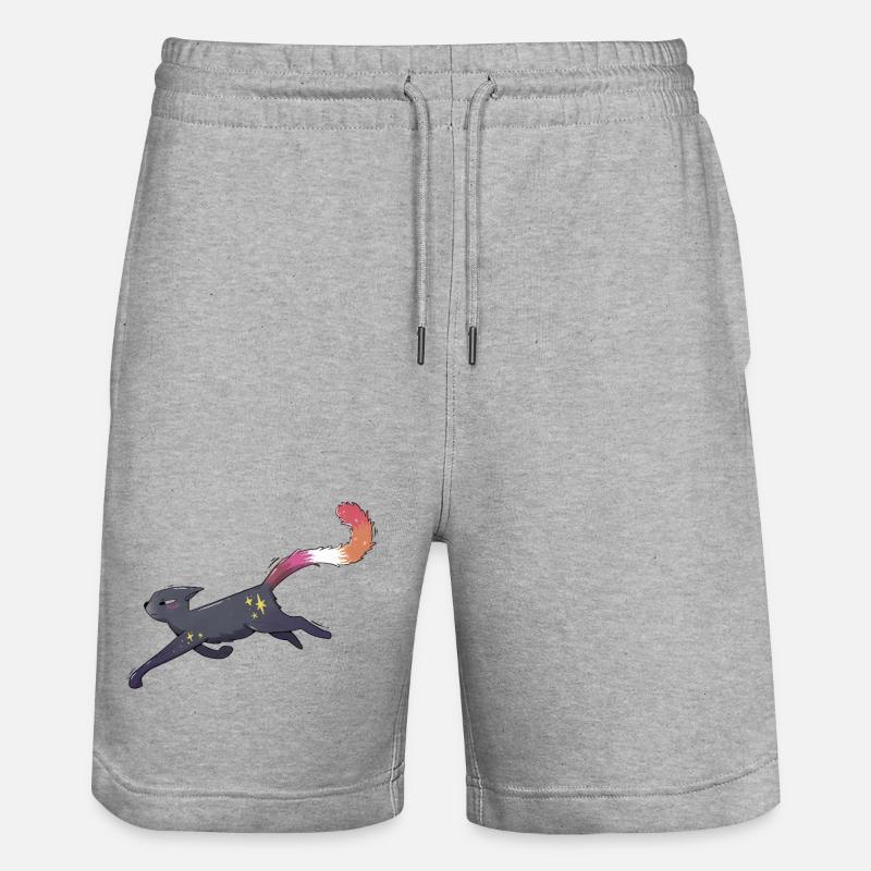 Fierté lesbienne chatte mignonne - Short de jogging bio TRAINER Stanley/Stella unisexe - gris chiné
