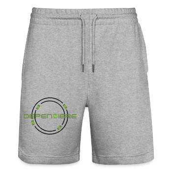 Spender - Stanley/Stella Unisex Bio Joggingshorts Trainer  - Grau meliert - Vorne - Nik (191cm) & Marisol (170cm)