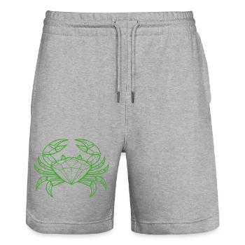 Cancer – Protection & Strength - Stanley/Stella Trainer Unisex Organic Jogging Shorts - heather grey - Front - Nik (191cm) & Marisol (170cm)