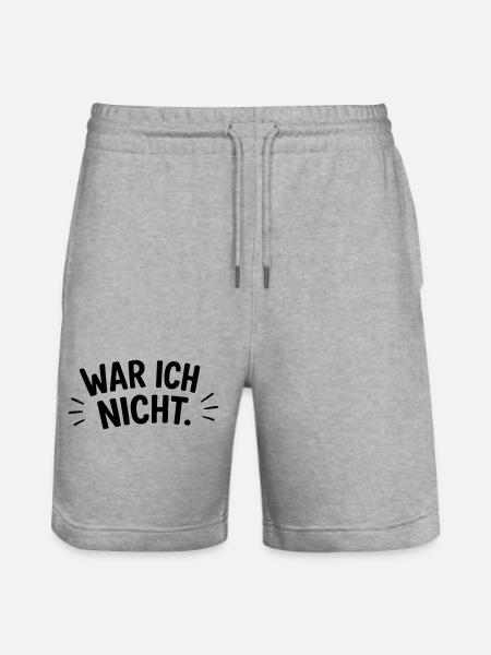 War ich nicht - Stanley/Stella Unisex Bio Joggingshorts Trainer - Grau meliert