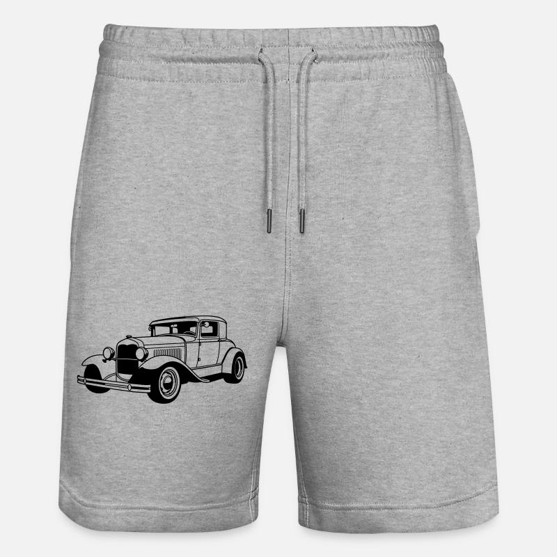 Klassischer Wagen - Stanley/Stella Unisex Bio Joggingshorts Trainer  - Grau meliert
