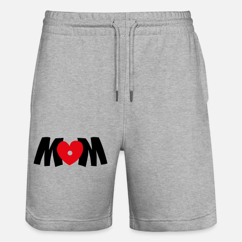 Maman Cœur - Short de jogging bio TRAINER Stanley/Stella unisexe - gris chiné