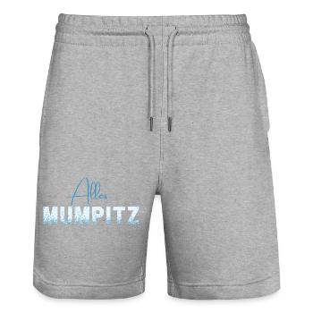 Alles Mumpitz - Wortschätze - vergessene Wörter - Stanley/Stella Unisex Bio Joggingshorts Trainer  - Grau meliert - Vorne - Nik (191cm) & Marisol (170cm)