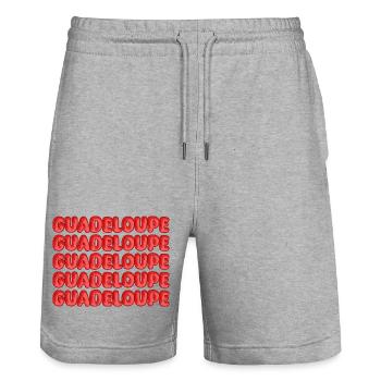 Guadeloupe - Stanley/Stella Unisex Bio Joggingshorts Trainer  - Grau meliert - Vorne - Nik (191cm) & Marisol (170cm)