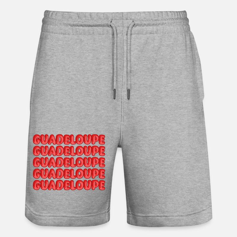 Guadeloupe - Stanley/Stella Unisex Bio Joggingshorts Trainer  - Grau meliert