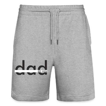 Dead EST 2026 Graphic - Stanley/Stella Trainer Unisex Organic Jogging Shorts - heather grey - Front - Nik (191cm) & Marisol (170cm)