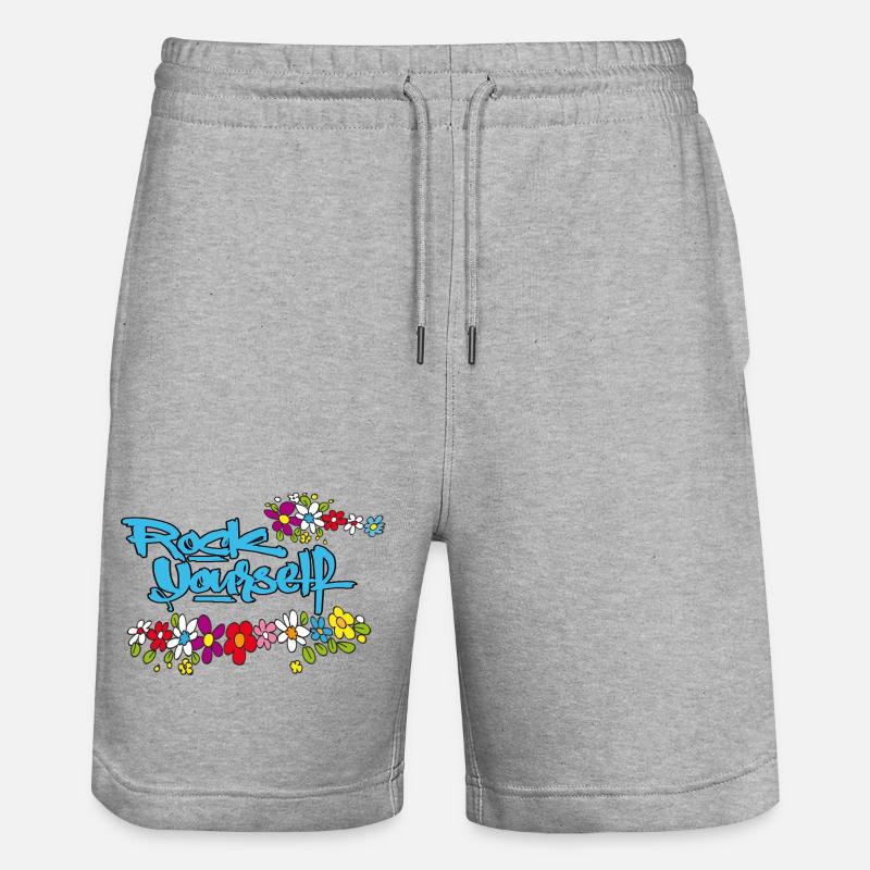 Rock Yourself  - Stanley/Stella Unisex Bio Joggingshorts Trainer  - Grau meliert