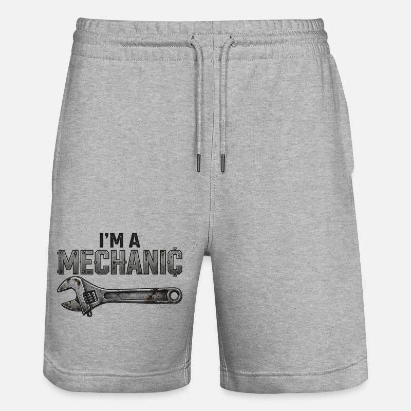 Je suis mécanicien - Short de jogging bio TRAINER Stanley/Stella unisexe - gris chiné