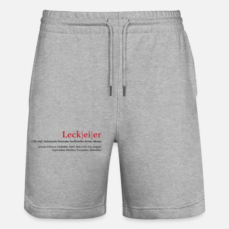 Leck Eier - Stanley/Stella Unisex Bio Joggingshorts Trainer  - Grau meliert