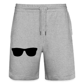 Lunettes de soleil - Short de jogging bio TRAINER Stanley/Stella unisexe - gris chiné - Devant - Nik (191cm) & Marisol (170cm)