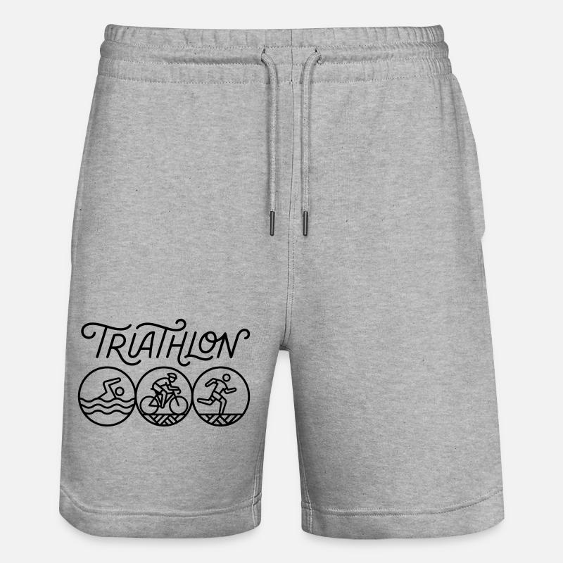 Triathlon - Stanley/Stella Unisex Bio Joggingshorts Trainer - Grau meliert