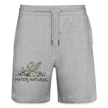Mater Naturae - Stanley/Stella Unisex Bio Joggingshorts Trainer  - Grau meliert - Vorne - Nik (191cm) & Marisol (170cm)