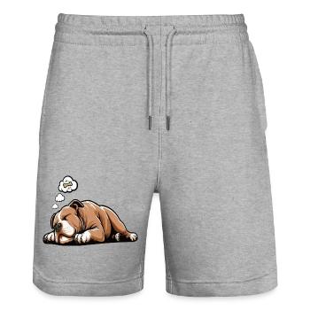 American Bully Bully Pit Bullys Bullybesitzer  - Stanley/Stella Unisex Bio Joggingshorts Trainer  - Grau meliert - Vorne - Nik (191cm) & Marisol (170cm)