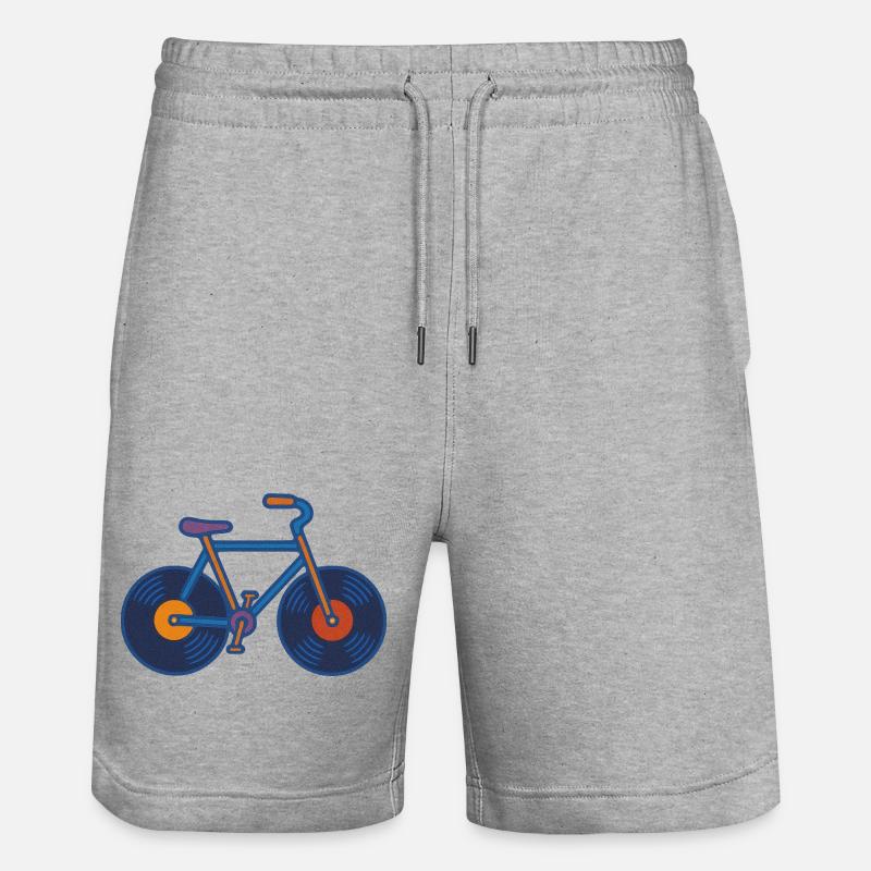 Vinyl Cycle Echo - Stanley/Stella Unisex Bio Joggingshorts Trainer  - Grau meliert