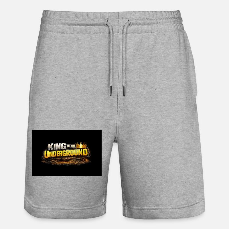 King - Stanley/Stella Trainer Unisex Organic Jogging Shorts - heather grey