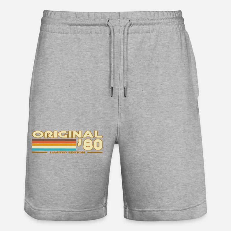 Original 80 Rayures Rétro - Short de jogging bio TRAINER Stanley/Stella unisexe - gris chiné