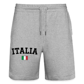 Drapeau italien Noir - Short de jogging bio TRAINER Stanley/Stella unisexe - gris chiné - Devant - Nik (191cm) & Marisol (170cm)