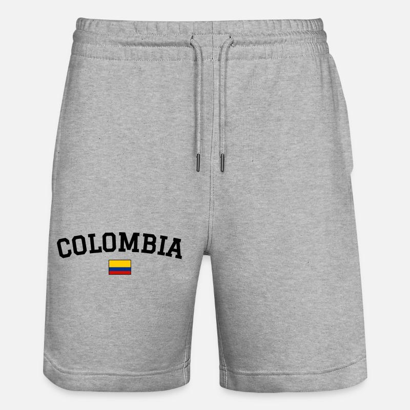 Drapeau de la Colombie Noir - Short de jogging bio TRAINER Stanley/Stella unisexe - gris chiné