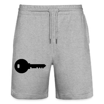 House key - Stanley/Stella Trainer Unisex Organic Jogging Shorts - heather grey - Front - Nik (191cm) & Marisol (170cm)