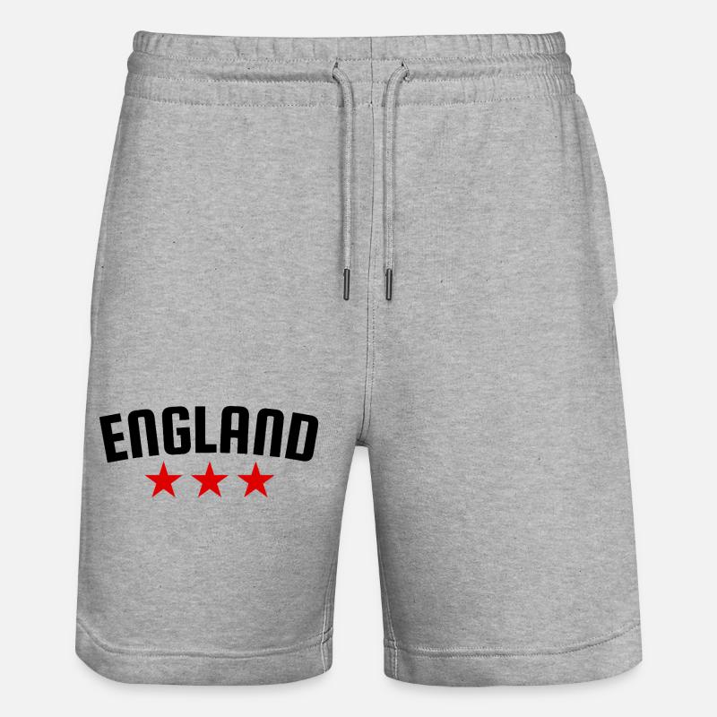 Angleterre Trois Étoiles Design - Short de jogging bio TRAINER Stanley/Stella unisexe - gris chiné