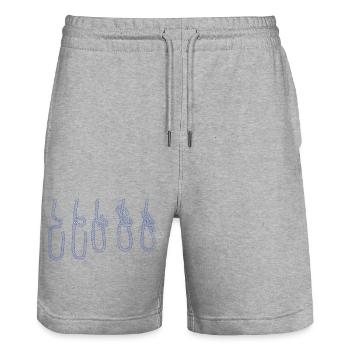Sailing Sailboat Sailor Nautical Dinghy Knots - Stanley/Stella Trainer Unisex Organic Jogging Shorts - heather grey - Front - Nik (191cm) & Marisol (170cm)
