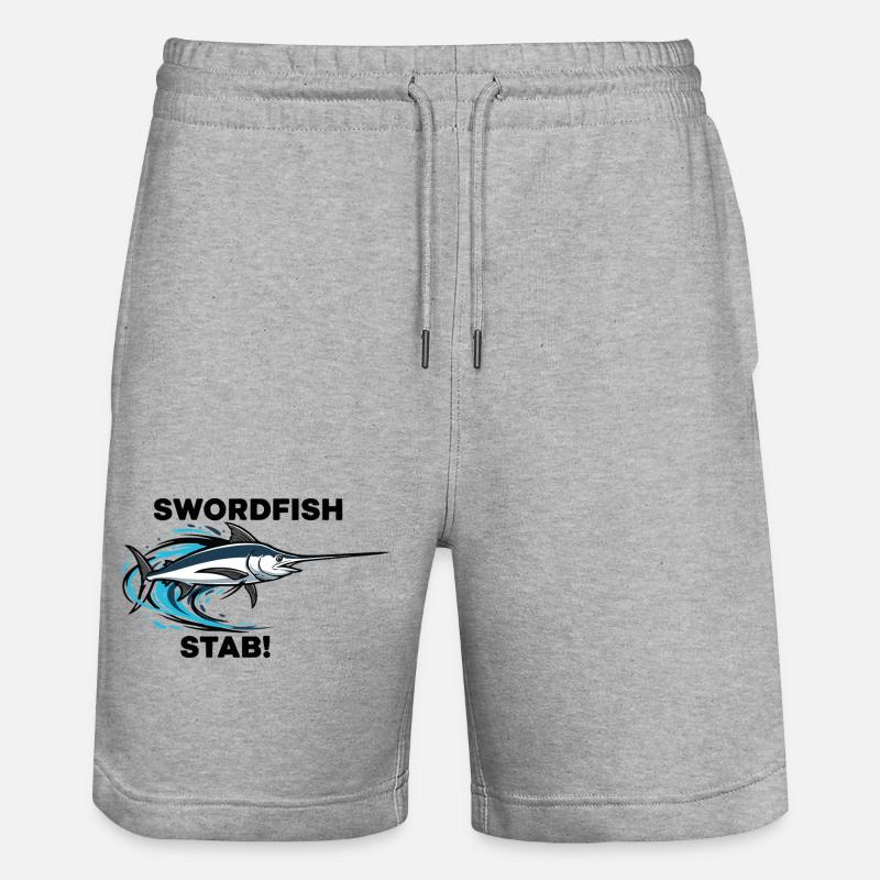 Espadon Stab Épée Mer Swordfish - Short de jogging bio TRAINER Stanley/Stella unisexe - gris chiné