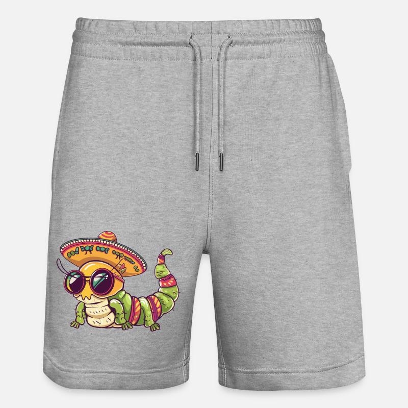 Sombrero drôle de ver - Short de jogging bio TRAINER Stanley/Stella unisexe - gris chiné