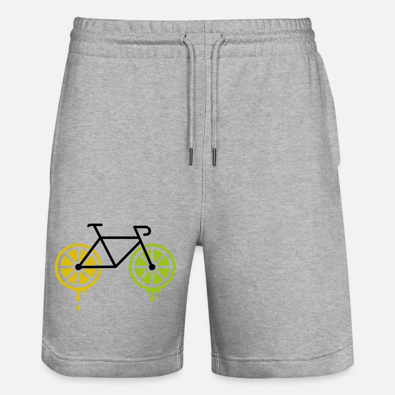 Citron vélo - Short de jogging bio TRAINER Stanley/Stella unisexe - gris chiné