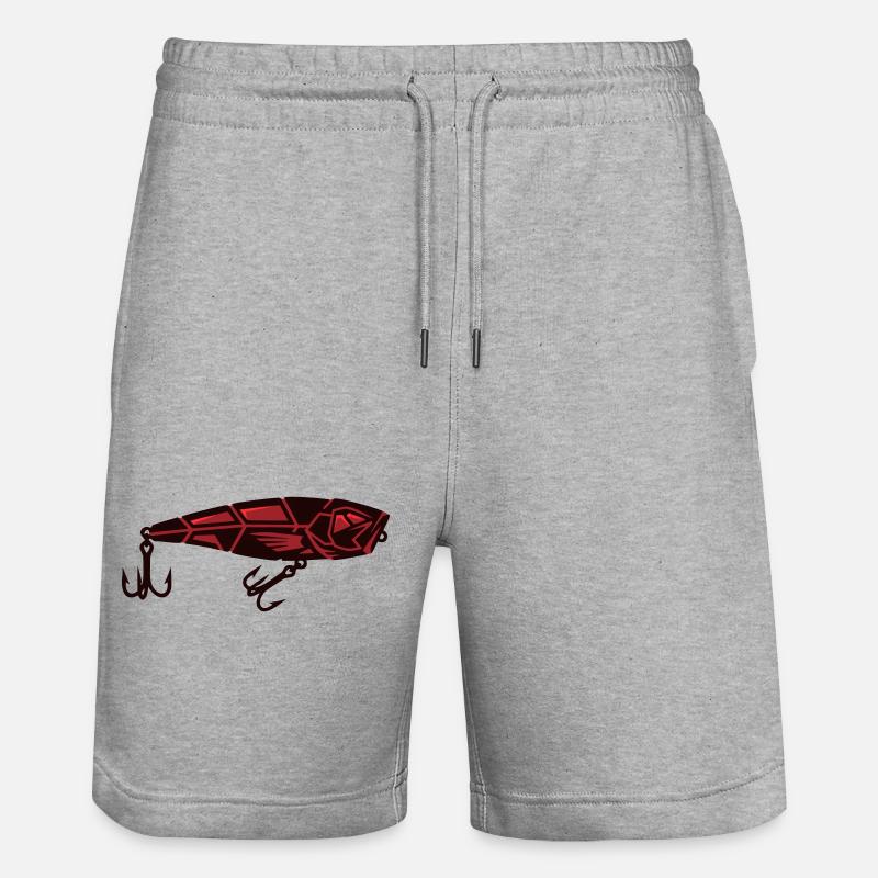 Leurre de pêche Wobbler Poisson prédateur - Short de jogging bio TRAINER Stanley/Stella unisexe - gris chiné