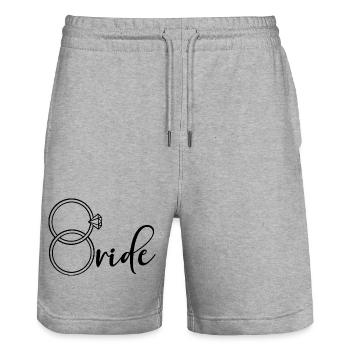 Verlobungsring-Braut - Stanley/Stella Unisex Bio Joggingshorts Trainer  - Grau meliert - Vorne - Nik (191cm) & Marisol (170cm)